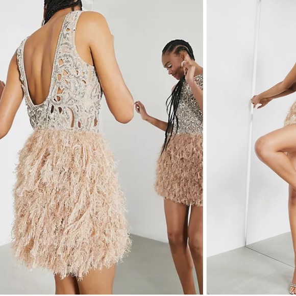 ASOS Cutwork Sequin Mini Dress (Flapper Dress) - Picture 6 of 6